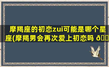 摩羯座的初恋zui
可能是哪个星座(摩羯男会再次爱上初恋吗 🌻 )